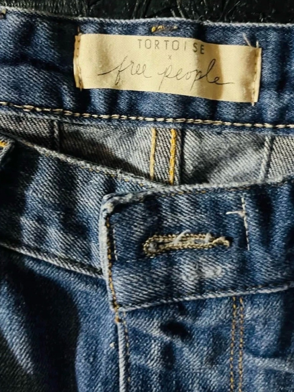 Free People Rare Paint Tortoise Jeans Paint Splatter Edition - Picture 4 of 4